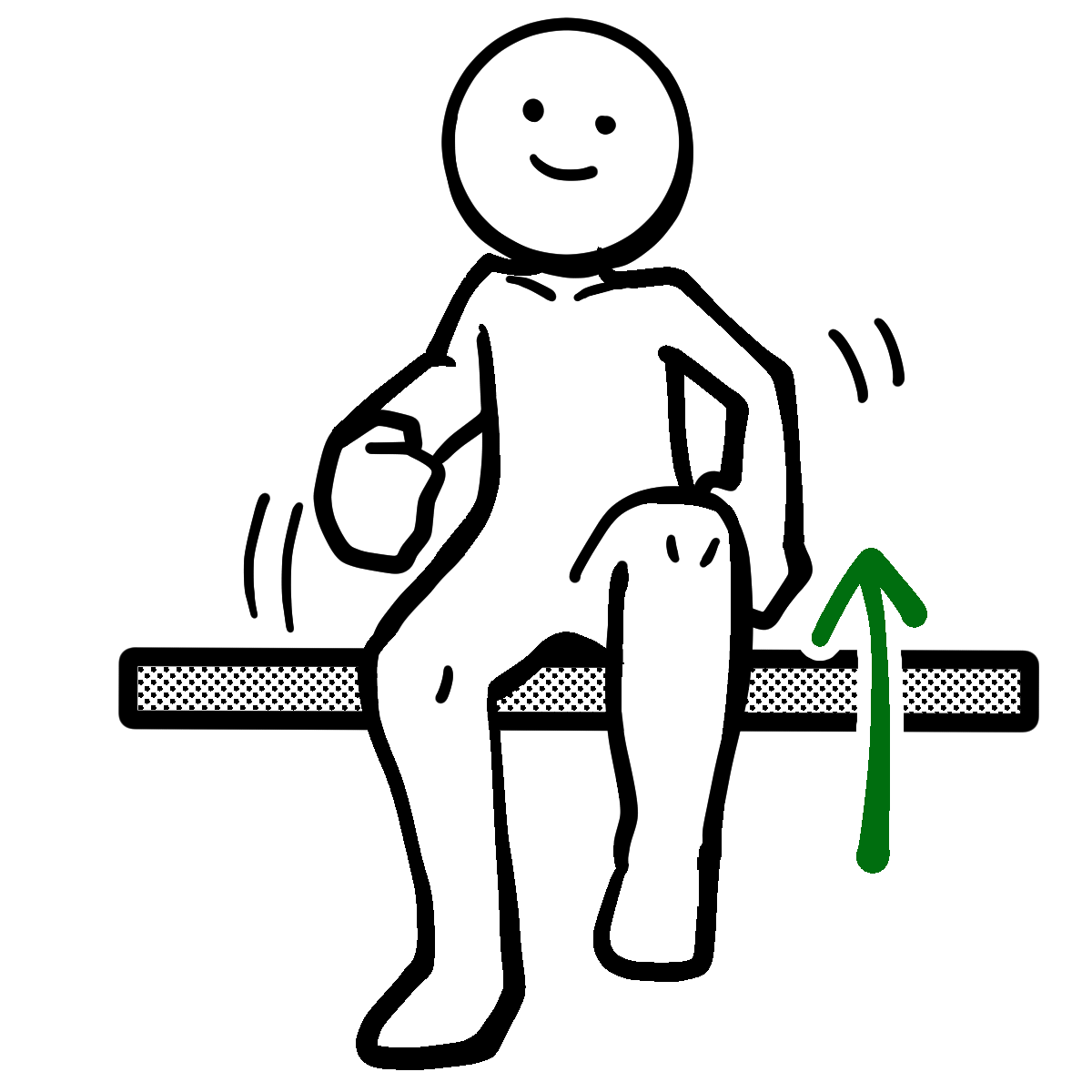 座って足踏みをしている人のイラスト Sit Down And Step On Illustration 健康体操イラスト の無料フリー素材サイト りはぴく